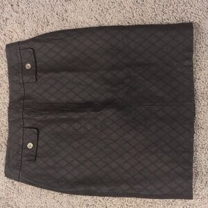 Vintage CHADWICK Leather Skirt|Chocolate Brown Genuine Leather MIDI Skirt Size12